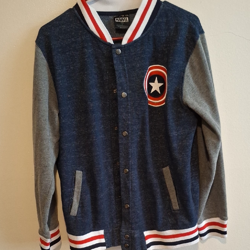 Marvel Blue and Gray Jacket with Star Emblem